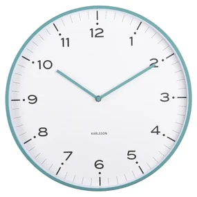 Karlsson 6011BL dizajnové nástenné hodiny modrá, pr. 40 cm