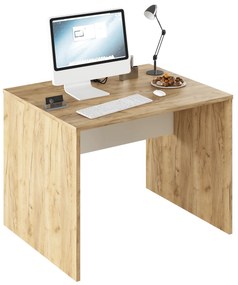 PC stôl, dub artisan/biela, RIOMA TYP 12