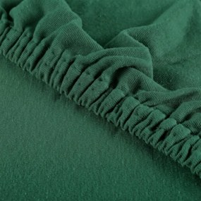Plachta posteľná tmavozelená jersey EMI, Detská plachta 60x120