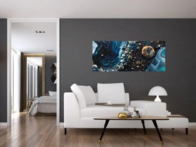 Obraz - Atramentové kvapky (120x50 cm)