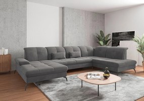 XXXLutz SEDACIA SÚPRAVA, textil, sivá Sit & More - Sedačky - 000144011565