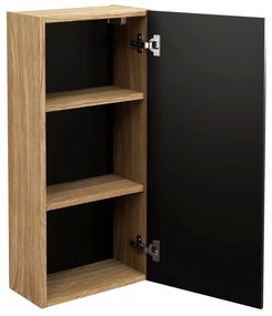 Skříňka pod umyvadlo Casad 80 cm černá/dub wotan