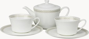 Čajová súprava z kostného porcelánu Jade, 5 ks