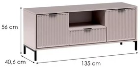 RTV stolík LINKaSTYLE LS3 CASHMERE béžový
