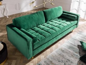 Cozy Velvet pohovka zelená 220 cm