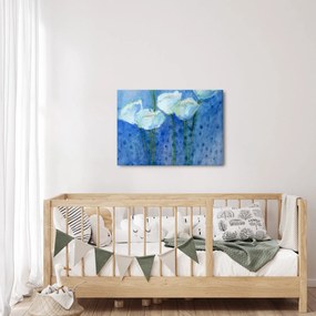 Obraz - Biele tulipány (70x50 cm)