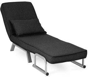 Kreslo pohovka rozkladacia PRATO čierna - vintino.sk