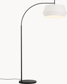 Veľká oblúková lampa's plisovaným látkovým tienidlom Dicte