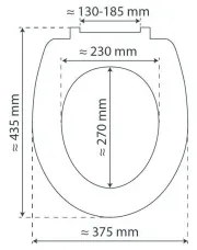 Schütte 80104 - WC sedadlo SPIRIT antracit SoftClose MDF drevo
