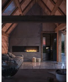 InFire - Vstavaný BIO krb 49,4x124,4 cm 6kW čierna