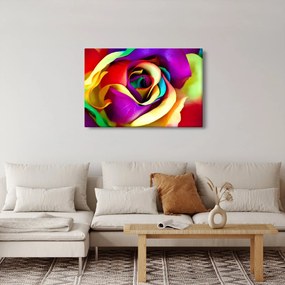 Obraz - Farebná ruža (90x60 cm)