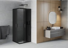 Mexen Rio štvorcový sprchový kút 90 x 90 cm, grafit, čierny - 860-090-090-70-40