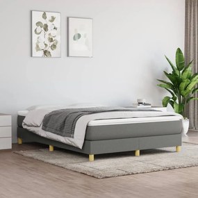 Boxspring posteľ s matracom tmavosivá 140x200 cm látka 3144176