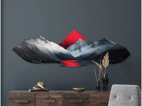 drevko |  Minimalistický obraz Červený horizont  235 x 75 cm