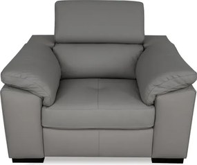 Moderné kožené kreslo LOREN II, sivá (madras - 128 grey)