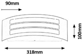 Rabalux 8776 - Vonkajšie nástenné svietidlo ROMA 1xE27/14W