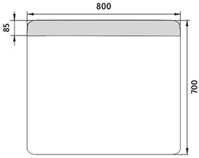 LED zrkadlo do kúpeľne Nimco 800x700 ZP 23003