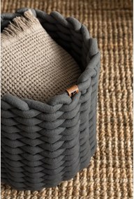 Látkový košík ø 25x25 cm Peach Skin Round M – Bigso