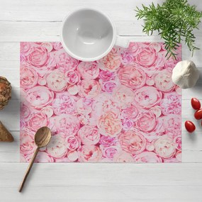 Biante Dekoračné prestieranie na stôl Leona LN-086 Ružové a krémové pivonky 30x40 cm