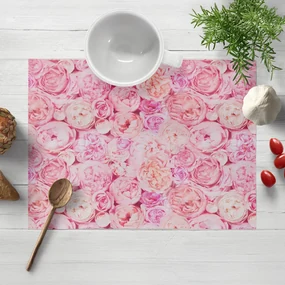 Biante Dekoračné prestieranie na stôl Leona LN-086 Ružové a krémové pivonky 30x40 cm