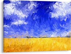 Obraz - Olejomaľba, Zlaté pole (70x50 cm)