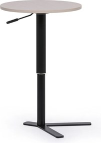 Odkladací stolík, výškovo nastaviteľný, 51-77 x 50 cm, dub biely