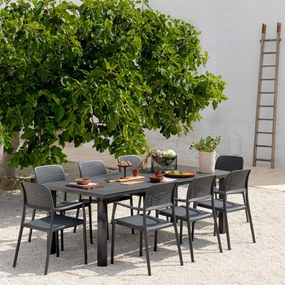 BORA ARMCHAIR záhradná stolička s podrúčkami antracite