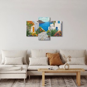 Obraz - Grécka ulička (90x60 cm)
