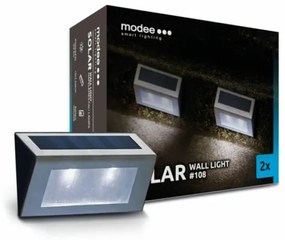 Modee LED solárne nástenné svietidlo ML-WS108, 2 ks