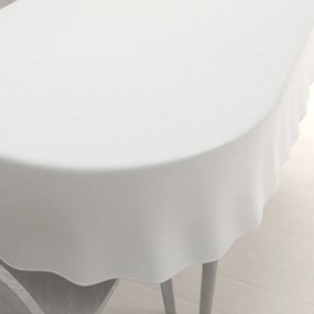 Biante Dekoračný oválny obrus BKW-201 Slonová kosť žíhaná 130x180 cm