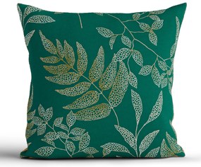 Bavlnená obliečka na vankúš Renforcé 40 × 40 cm - Gabriela tmavo zelená