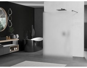 Mexen Kioto, sprchová zástena Walk-In 100 x 200 cm, 8mm sklo námraza, grafitový profil, 800-100-002-66-30