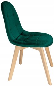 Dekorstudio Zamatová jedálenská stolička COLIN tmavo zelená