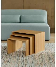 Odkladacie stolíky v súprave 3 ks v dekore duba 40x60 cm Litto – Kave Home