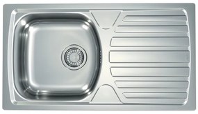 ALVEUS SETA259 - Kuhinjsko pomivalno korito BASIC + kuhinjska mešalna pipa RIVIERA 14,8 cm saten/krom