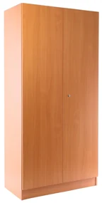 Drevená šatníková skriňa Visio, 90 x 45 x 185 cm, cylindrický zámok, buk