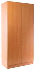 Drevená šatníková skriňa Visio, 90 x 45 x 185 cm, cylindrický zámok, buk