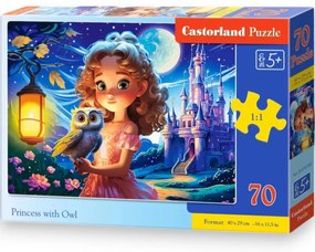 070190 Puzzle Castorland - Princezná so sovou 70 dielikov