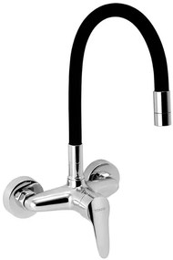 Novaservis Titania Iris New drezová batéria so silikónovým ramienkom 150 mm čierna-chróm 94480,0c 94480.0C