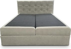 Čalúnená posteľ boxspring DIRELIS VIBE 180x200 cm krémová Matrac: Bonell pružinová matrac