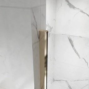 Erga Paris, sprchová zástena Walk-In 90x200 cm, 8mm číre sklo, zlatý lesklý profil, ERG-V02-PARIS-090x200-CL-GD
