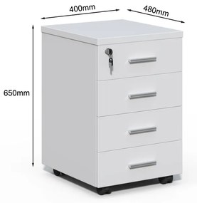 Pojazdný kancelársky kontajner Houseland Prime Pro 02 biely