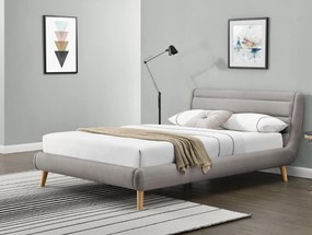 Manželská posteľ 140 cm Elanda (sivá+ dub svetlý) (s roštom). Vlastná spoľahlivá doprava až k Vám domov. 796744