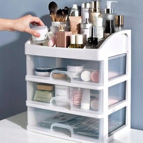Organizer na kozmetiku 26,5 x 17 x 23,5 cm - biely