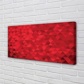 Obraz canvas Červené vzor trojuholníky 140x70 cm