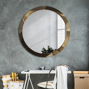 Okrúhle ozdobné zrkadlo Moderná abstrakcia fi 100 cm