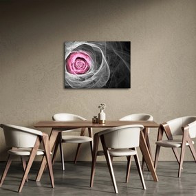 Obraz - Abstraktné ruže, fuchsiová (70x50 cm)