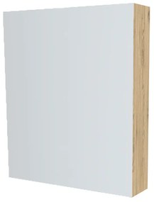 Mereo, Mereo Kúpeľňová zrkadlová skrinka 60 cm, galerka, 1x dvierka ľavá, Multidecor, Dub San remo sand, MER-CN798G61DSAN