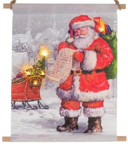 Závesný obraz vr. LED, 30 x 40 cm, Santa Clausa