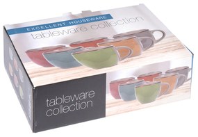 Keramická šálka Pastel 90 ml sada 6ks